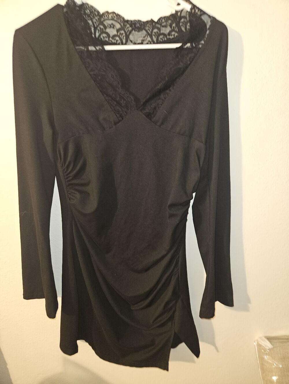 Shein Juniors Long Sleeve Black Dress Size L (8-10)